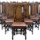 Oak pannel back chairs