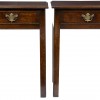 Pair oak side table