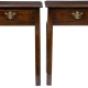 Pair oak side table