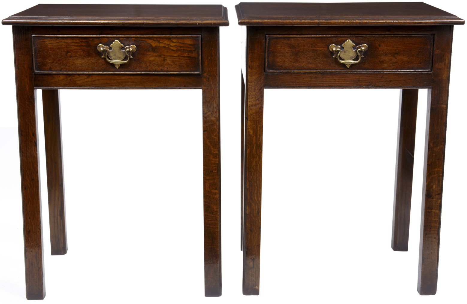 Pair oak side table Martlesham Antiques