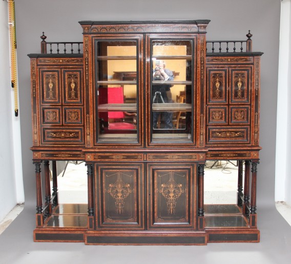 Yew shop display cabinet