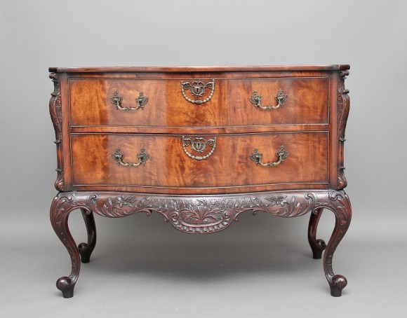 Early 20th Century Mahogany Serpentine Commode Martlesham Antiques