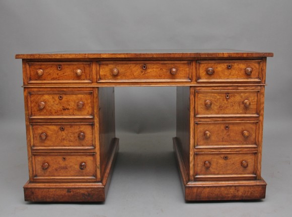 Early 19th Century Pollard Oak Partners Desk Martlesham Antiques Early 19th Century Pollard Oak Partners