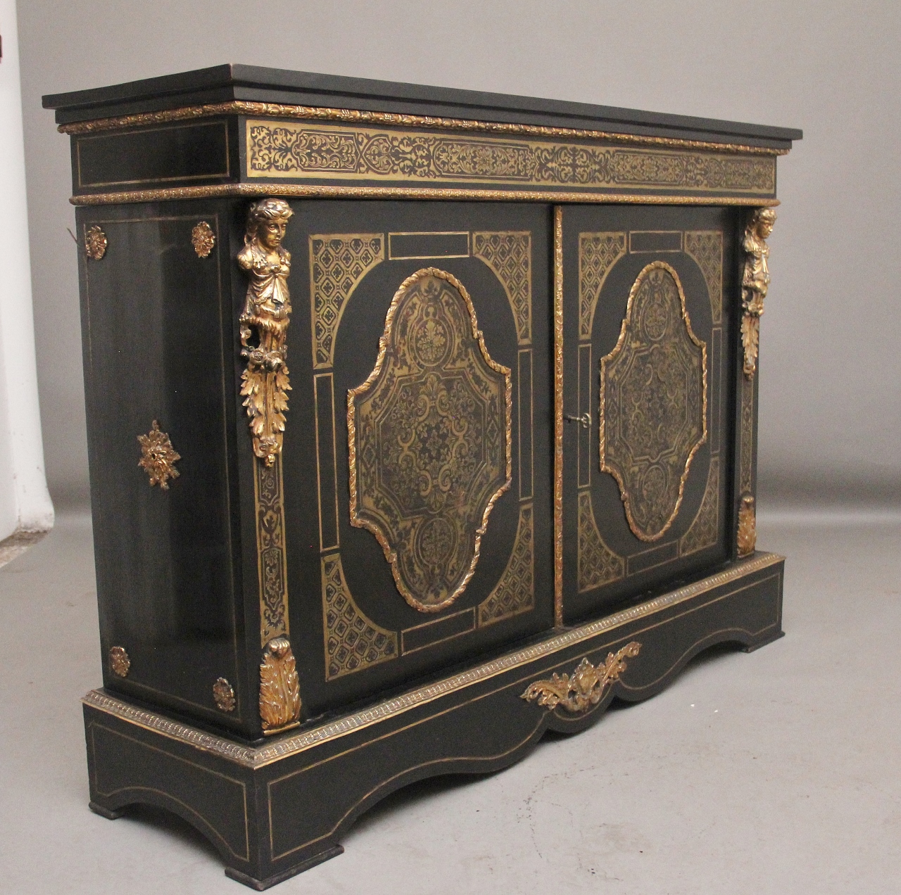 19th Century ebonised boulle Martlesham Antiques